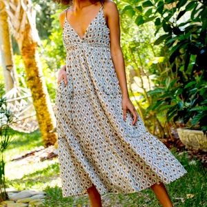 Cream and black dress